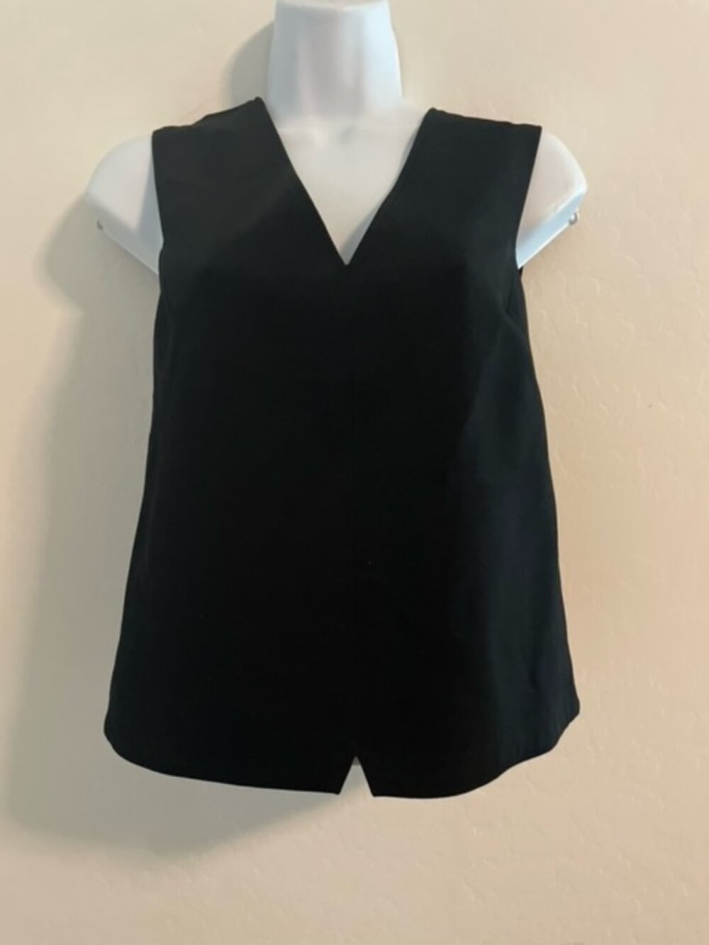 rag & bone Black Sleeveless V-Neck Blouse/top square back XXS EUC